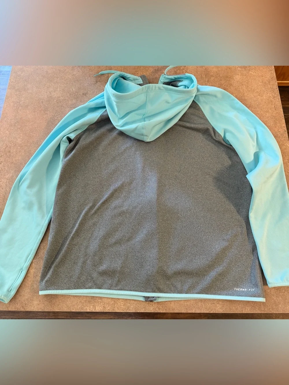 Nike Therma-Fit Hoodie - Gray & Light Teal
